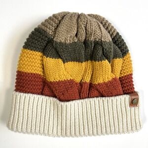 Frye and Co Cable Knit Beanie OS Gorpcore Outdoor Retro Casual Earthy Cabincore